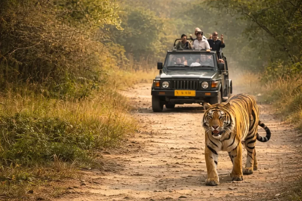 Corbett tiger safari booking Bijrani zone gypsy route